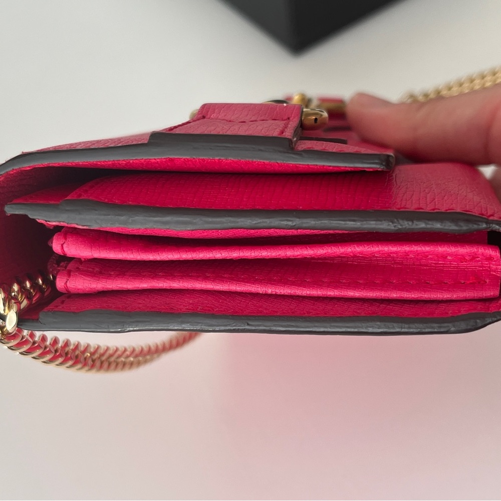 Gucci Leather Continental Wallet With Horsebit in Fuchsia/ Pink - Picture 9 of 15